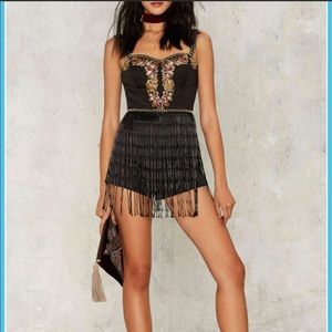 Nasty gal size medium beaded black romper